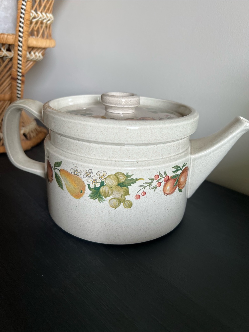 Vintage Wedgwood “Quince” Pattern Stoneware Teapot
